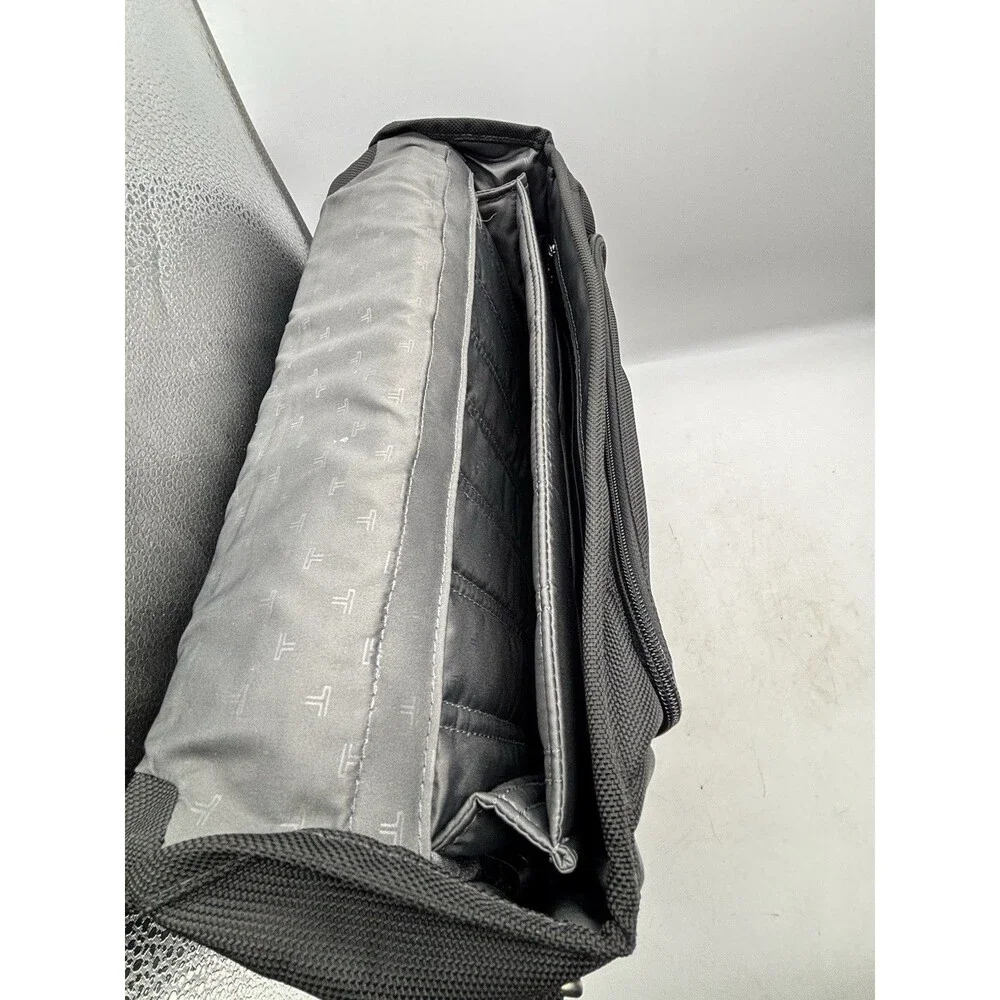 Tumi FXT Ballistic Nylon Laptop Briefcase Pushlock Black Business Bag No Strap